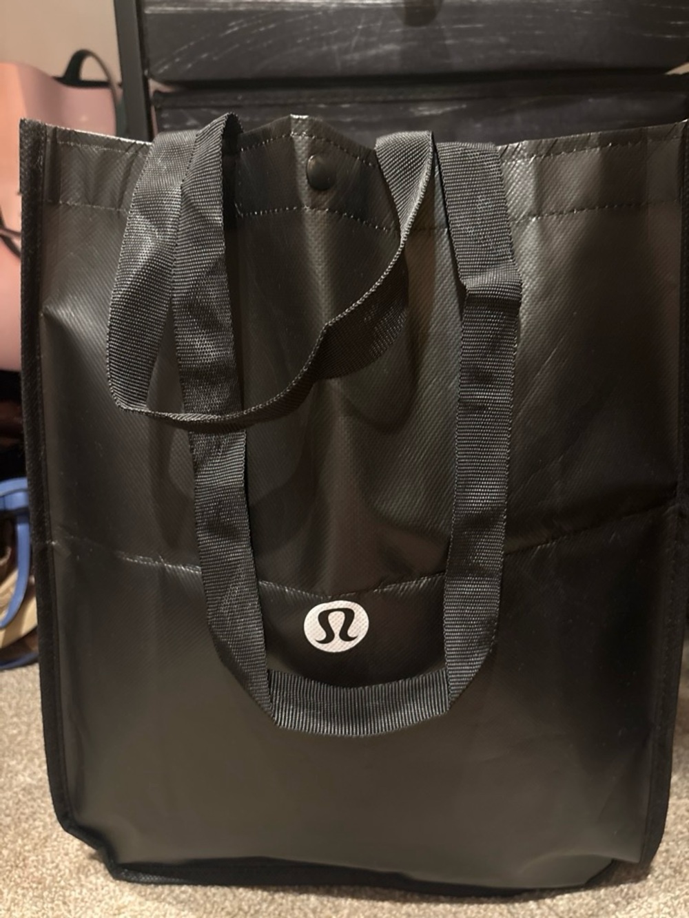 lululemon athletica Black Nylon Tote with Logo